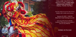 Rizal Park Hotel welcomes Lunar New Year prosperity with good fortune menu.