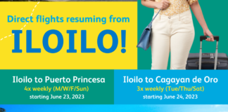 Cebu Pacific to Resume Iloilo Routes to Puerto Princesa, Cagayan De Oro